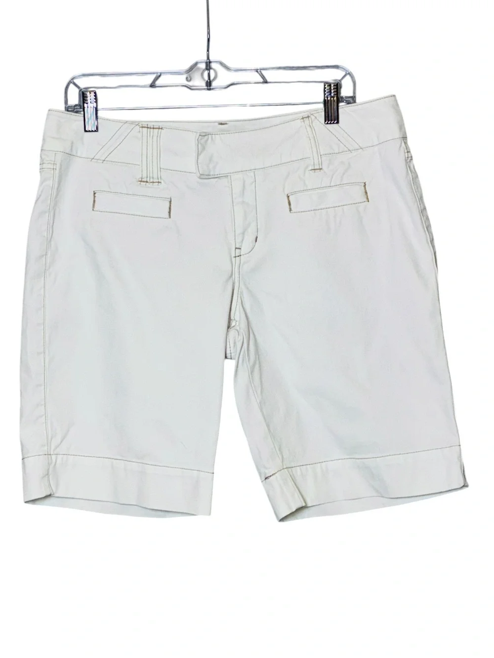 NA XXXX ????  Cotton Stretch Long Shor.9.5” Inseam Cream Off-white